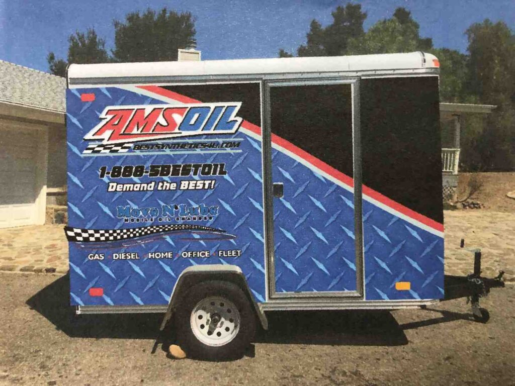 AMSOIL traveling product trailer